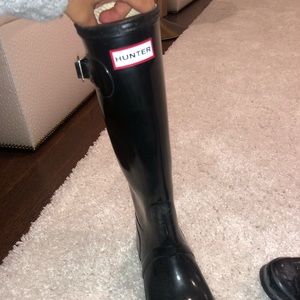Hunter boots worn